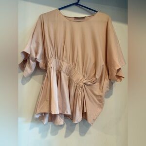 Viktor & Rolf Avant-Garde Draped Ruched Asymmetrical Blouse Size S